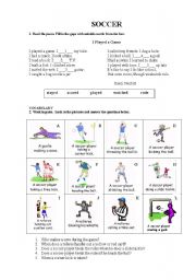 English Worksheet: Soccer