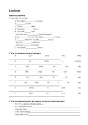 English worksheet: English grammar (beginner)