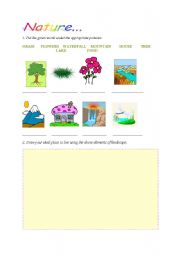 English worksheet: Nature