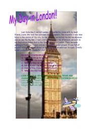 English Worksheet: MY DAY IN LONDON