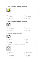 English worksheet: Weather Quiz