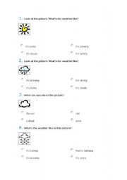 English Worksheet: Weather Quiz