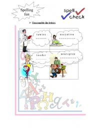 English Worksheet: Spelling Fun