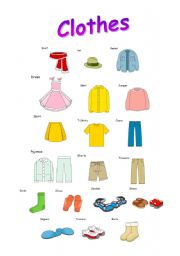 English Worksheet: Clothes