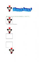 English worksheet: Prepositions with Pucca  ;)