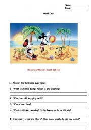 English Worksheet: Summer day