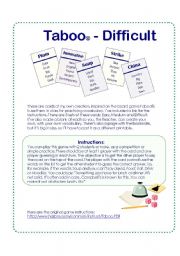 Taboo Conversations Worksheets Pdf