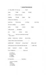 English worksheet: wonderful grammer test 