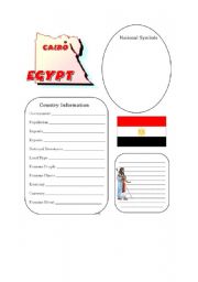 English worksheet: egypt map worksheet