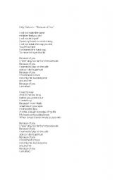 Piece by Piece- Kelly Clarkson song…: English ESL worksheets pdf & doc