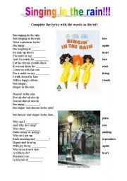 English Worksheet: SONG 