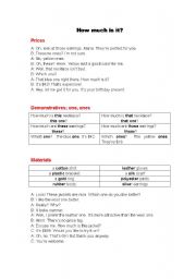 English worksheet: How much?