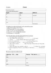 English worksheet: Grammar - PRONOUNS