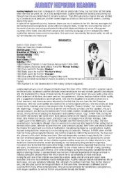 English Worksheet: audrey hepburn 