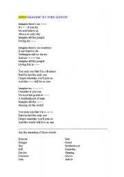 English worksheet: John Lennon song 