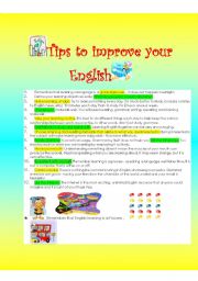 English Worksheet: Improving your English