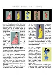 English Worksheet: Traditional dresses -Asia- part II - Reading