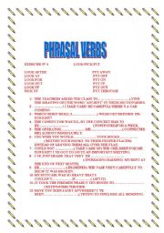 English Worksheet: Phrasal Verbs N 4 ( with key) 