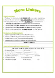 English Worksheet: LINKERS AND CONNECTORS - SECOND PART