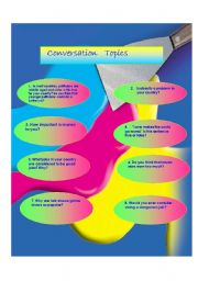 English Worksheet: Conversation Topics