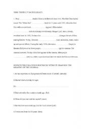 English Worksheet: verb tenses