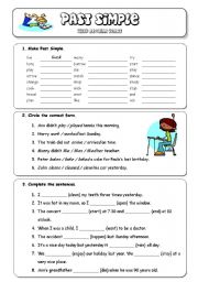 English Worksheet: Past Simple with regular verbs