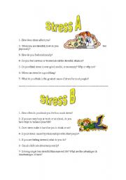 English Worksheet: Stress
