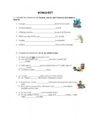English Worksheet: Worksheet
