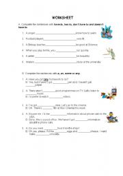 English worksheet: Worksheet