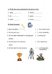 English Worksheet: match