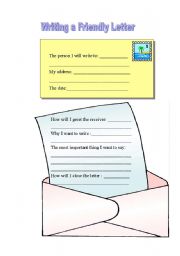 English Worksheet: how to write a letter