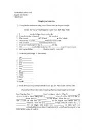 English worksheet: Simple past exercises