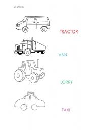 English worksheet: transports