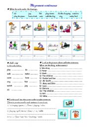 English Worksheet: Presnt continuous