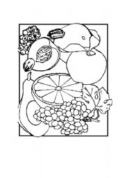 English Worksheet: fruits