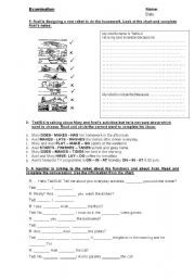 English Worksheet: Robots everyday activities-duties