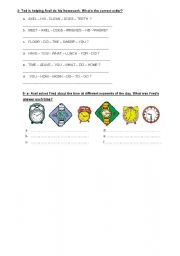 English worksheet: Robots daily activities-duties part 2