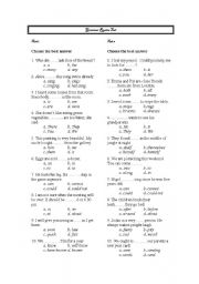 English Worksheet: grammar review test