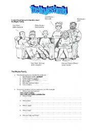 English Worksheet: The Moyles Family