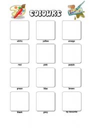 English Worksheet: Colours