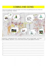 English Worksheet: COMING AND GOING