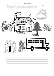 English worksheet: prepositions