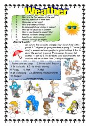 English Worksheet: Weather