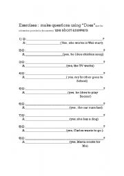 English Worksheet: making questions with 