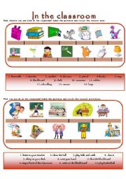 English Worksheet: IN THE CLASSROOM