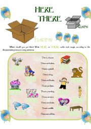English Worksheet: HERE-THERE