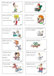 English Worksheet: Communicative Game. Part 1