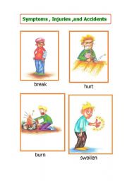 English Worksheet: Symptoms, Injuries, and Accidents