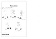 English Worksheet: Numbers