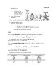 English Worksheet: Comparatives and Superlatives